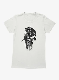 Marvel Punisher Skull By His Side Womens T-Shirt