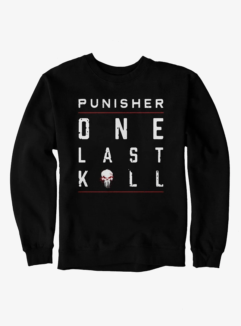 Marvel Punisher Underlined Red Text Stack Sweatshirt