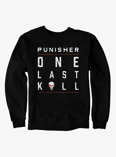 Marvel Punisher Underlined Red Text Stack Sweatshirt