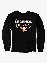 The Sandlot Legends Never Dies Home Plate Outline Mens Sweatshirt