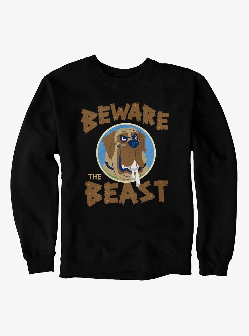 The Sandlot Beware Beast Drooling Dog Cartoon Mens Sweatshirt