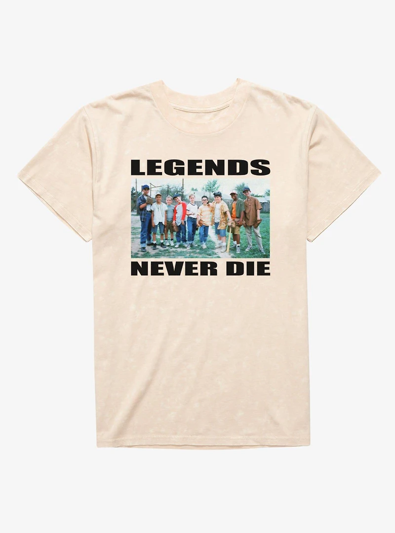 The Sandlot Legends Never Dies Team Photo Mens Mineral Wash T-Shirt