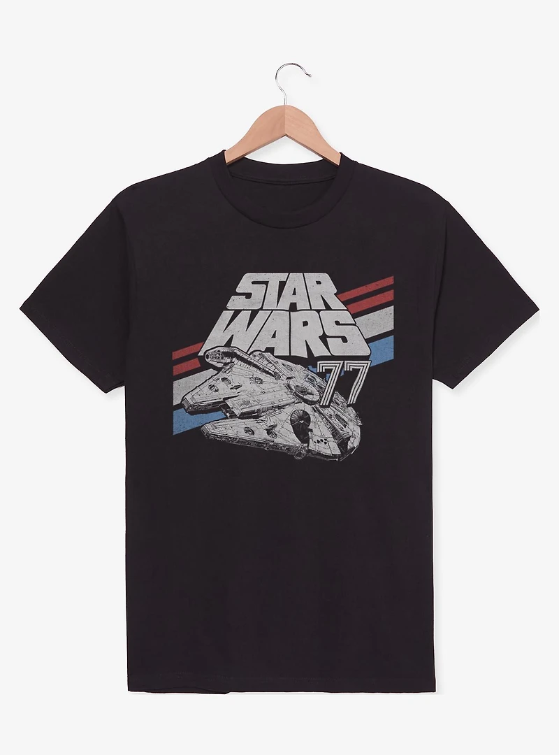 Star Wars Millennium Falcon 77 Red White & Blue T-Shirt