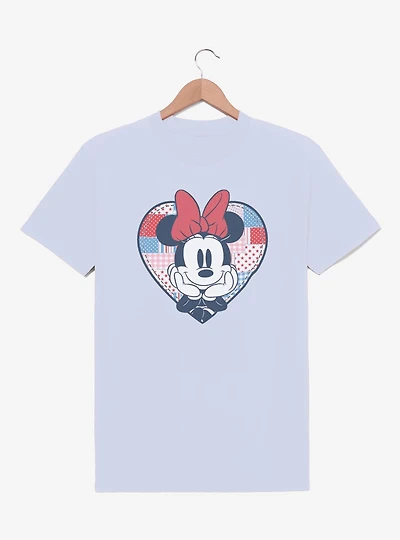 Disney Minnie Mouse USA Patchwork Heart T-Shirt