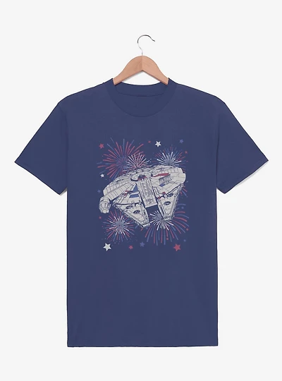 Star Wars Millennium Falcon Fireworks Festive T-Shirt