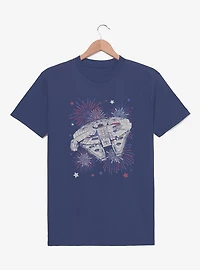 Star Wars Millennium Falcon Fireworks Festive T-Shirt