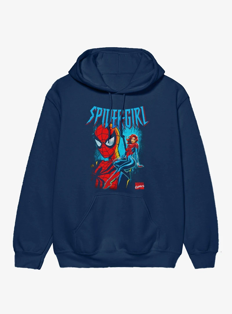 Marvel Spider-Man Spider-Girl Seated And Masked Hoodie