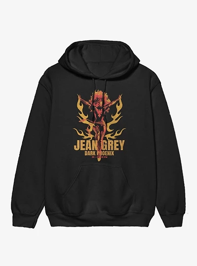 Marvel X-Men Jean Grey Dark Phoenix Orange And Red Flames Hoodie