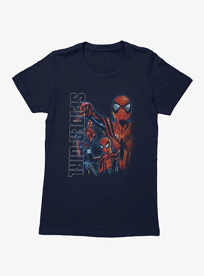 Marvel Spider-Man Spider-Girl Strike A Pose Montage Womens T-Shirt