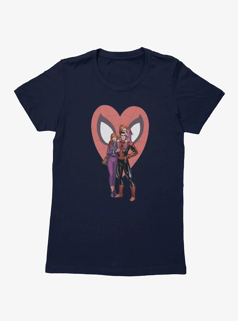 Marvel Spider-Man Spider Family At Heart Womens T-Shirt