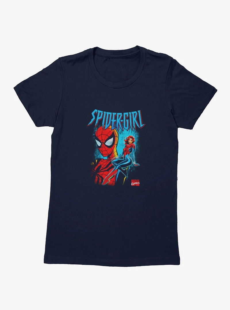 Marvel Spider-Man Spider-Girl Seated And Masked Womens T-Shirt