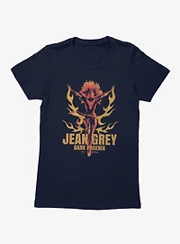 Marvel X-Men Jean Grey Dark Phoenix Orange And Red Flames Womens T-Shirt