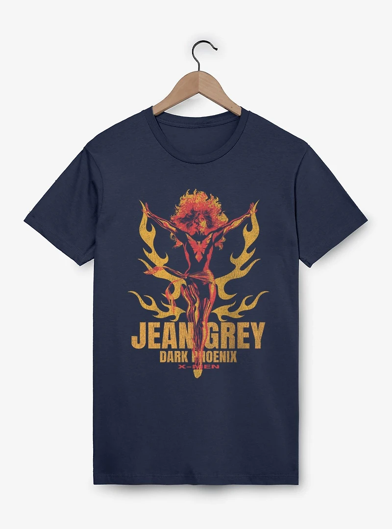Marvel X-Men Jean Grey Dark Phoenix Orange And Red Flames T-Shirt