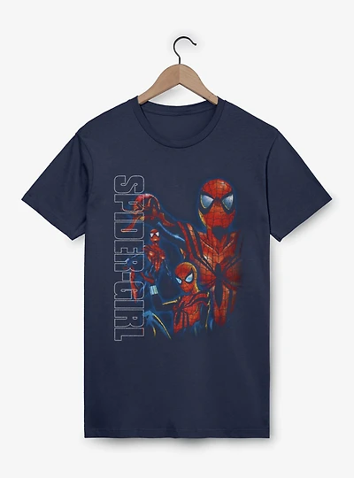 Marvel Spider-Man Spider-Girl Strike A Pose Montage T-Shirt
