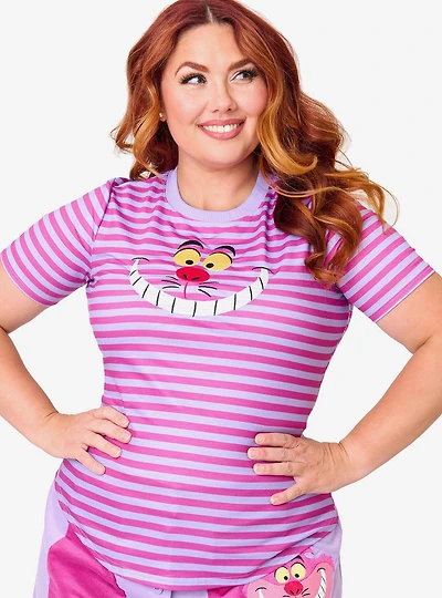Disney Alice Wonderland Collection By Unique Vintage Plus Cheshire Cat Back to Basics Top