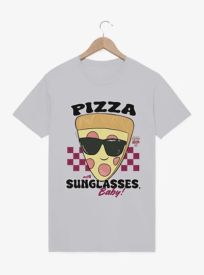 Disney Pixar Toy Story 5 Pizza With Sunglasses Baby Checkered T-Shirt