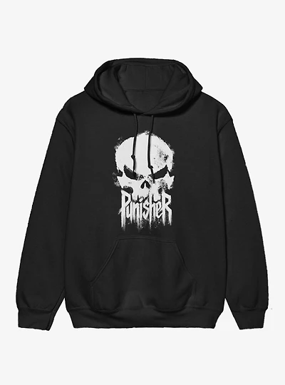 Marvel Punisher Painted Skull With Text Hoodie