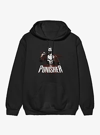 Marvel Punisher Batters Up Splatter On Hoodie