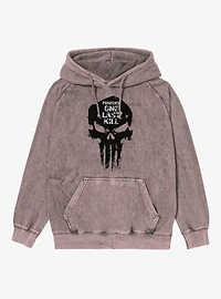Marvel Punisher Dark Skull Mineral Wash Hoodie