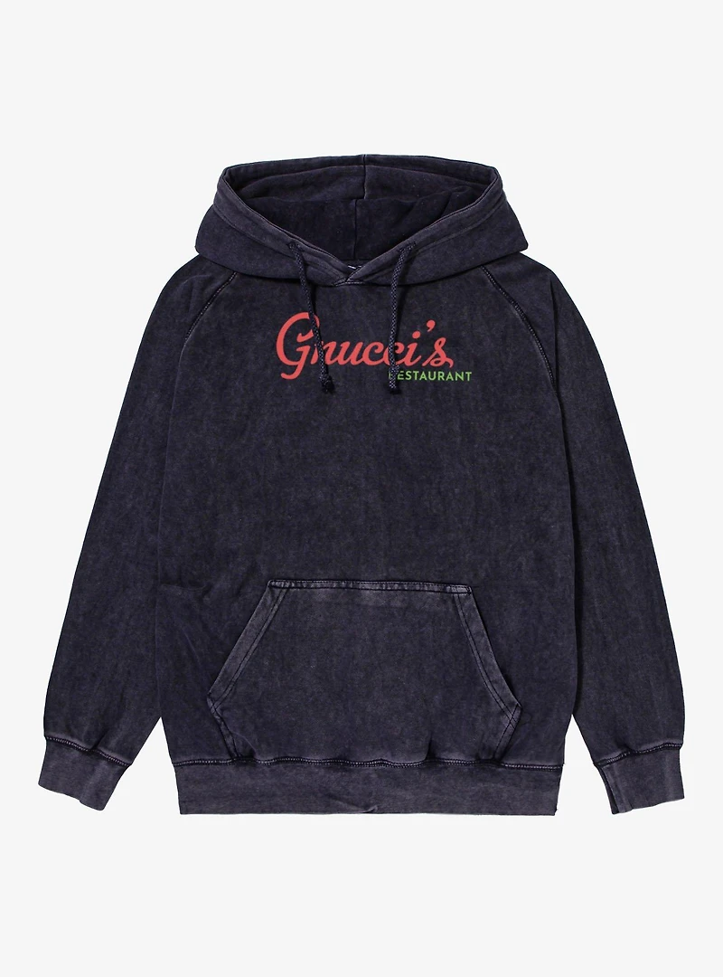 Marvel Punisher Gnuccis Restaurant Logo Mineral Wash Hoodie