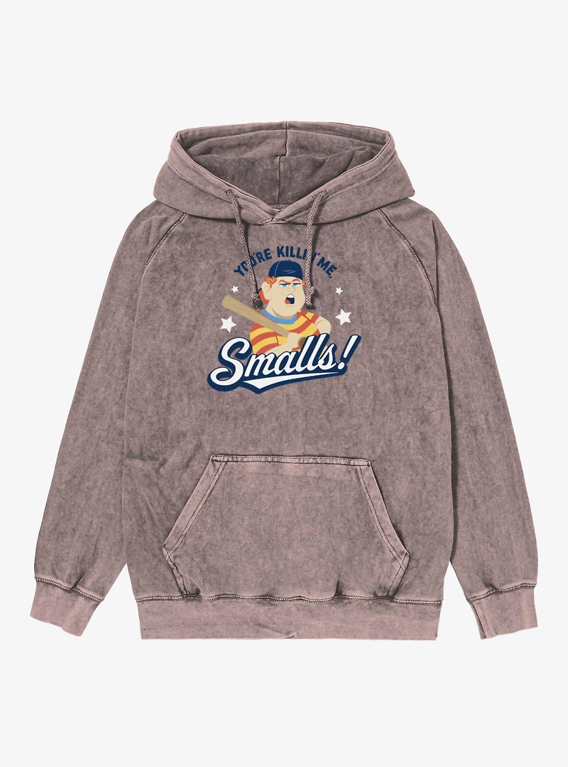 The Sandlot Killin Me Smalls Cartoon Batter Mens Mineral Wash Hoodie