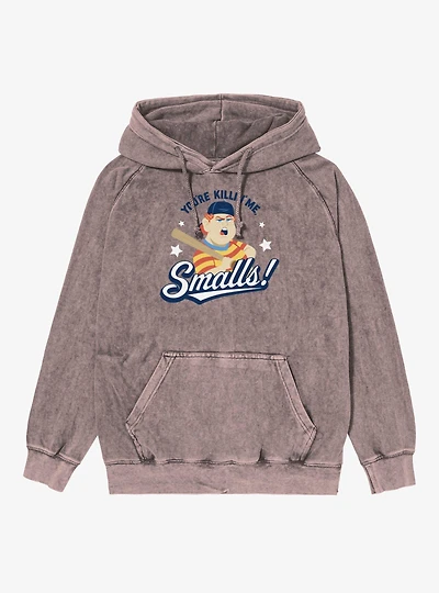 The Sandlot Killin Me Smalls Cartoon Batter Mens Mineral Wash Hoodie