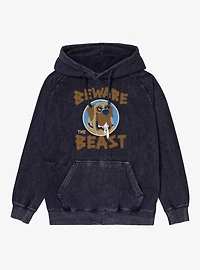 The Sandlot Beware Beast Drooling Dog Cartoon Mens Mineral Wash Hoodie