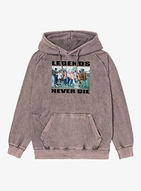 The Sandlot Legends Never Dies Team Photo Mens Mineral Wash Hoodie