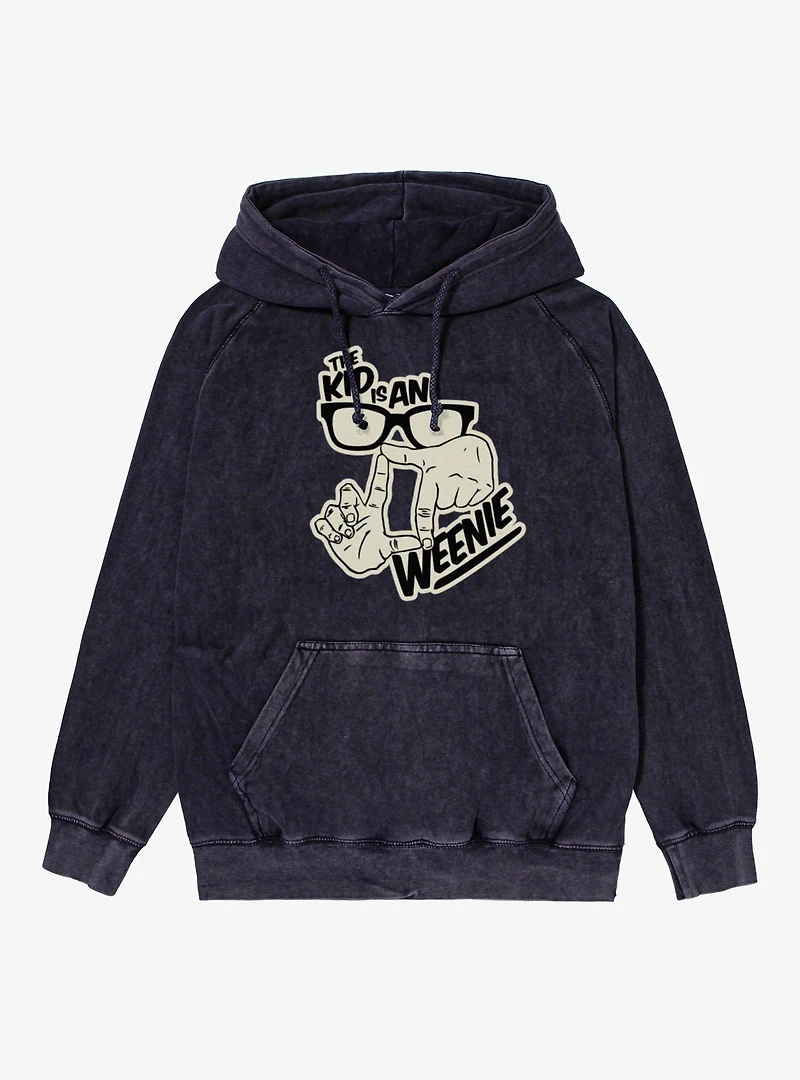 The Sandlot Kid Is An L7 Weenie Hand Signs Mens Mineral Wash Hoodie