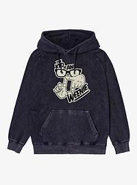 The Sandlot Kid Is An L7 Weenie Hand Signs Mens Mineral Wash Hoodie