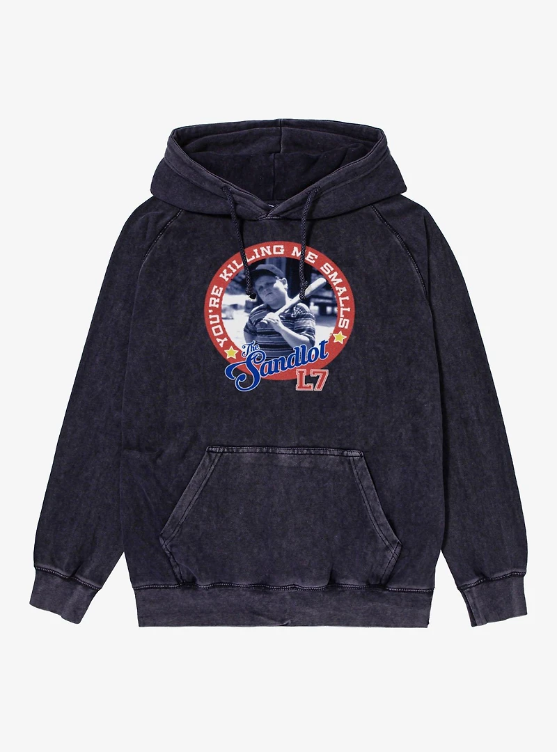 The Sandlot Killin Me Smalls Circle Photo Mens Mineral Wash Hoodie