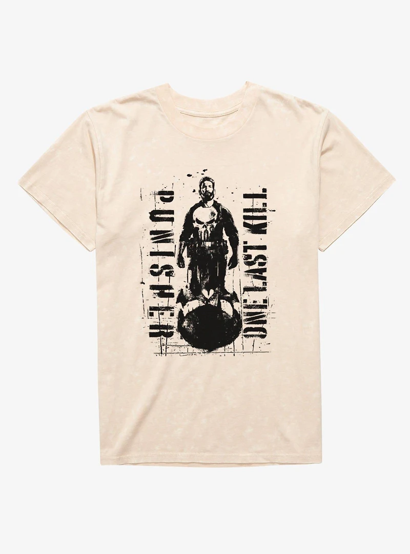 Marvel Punisher Frank Stands Tall Mineral Wash T-Shirt