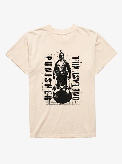 Marvel Punisher Frank Stands Tall Mineral Wash T-Shirt