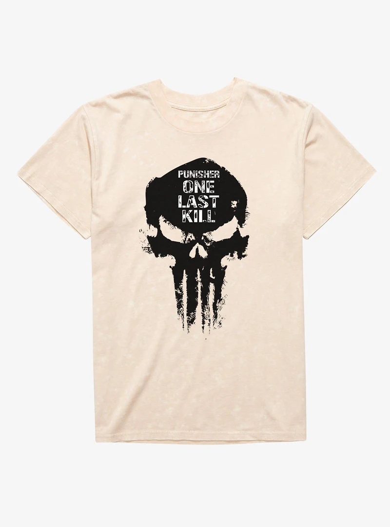 Marvel Punisher Dark Skull Mineral Wash T-Shirt
