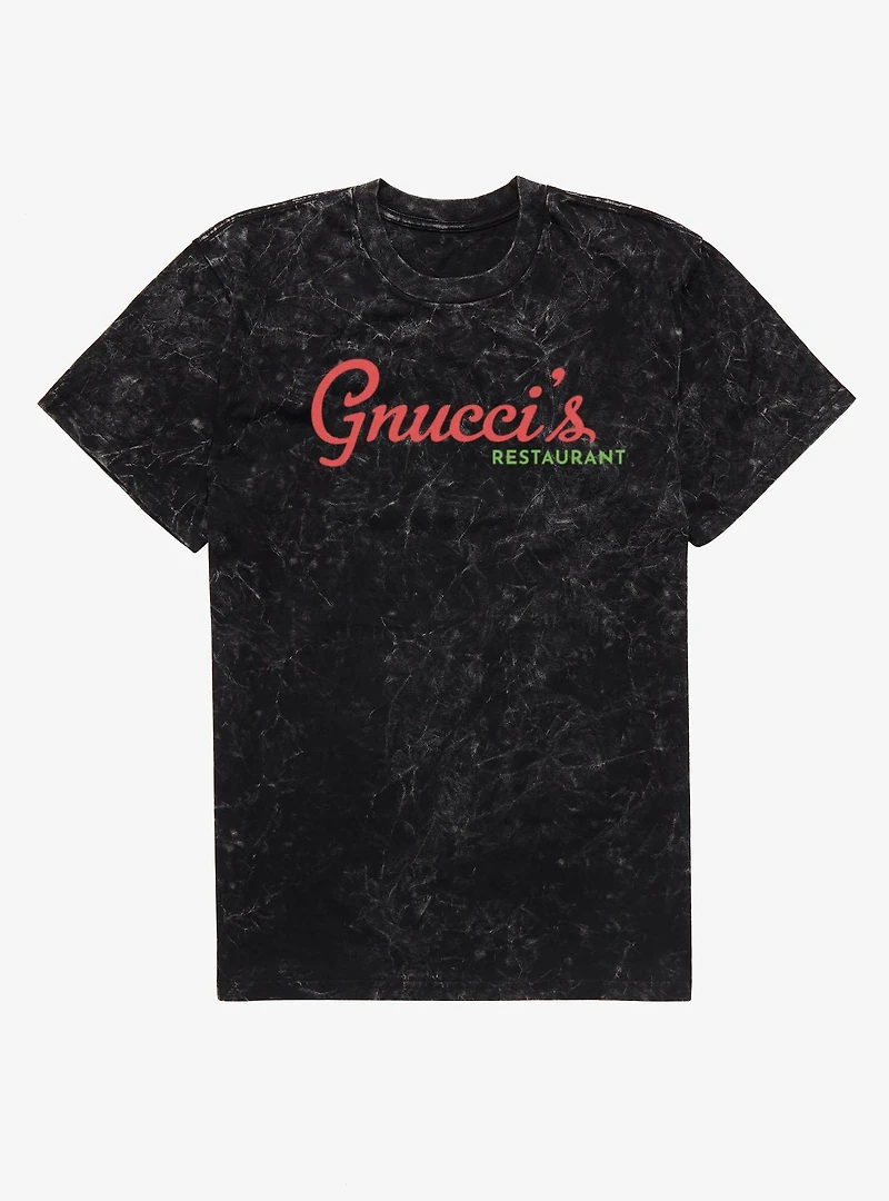 Marvel Punisher Gnuccis Restaurant Logo Mineral Wash T-Shirt