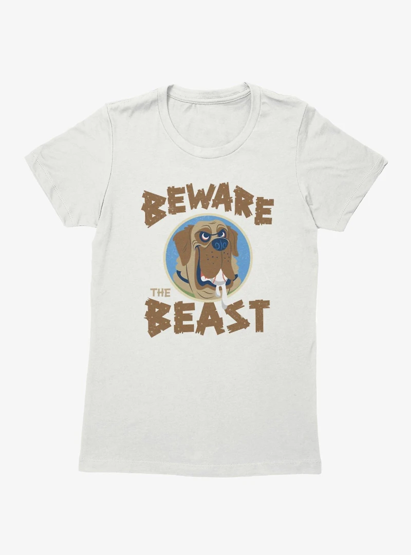 The Sandlot Beware Beast Drooling Dog Cartoon Womens T-Shirt