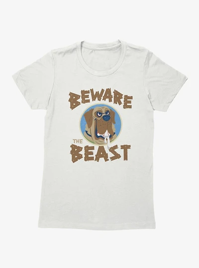 The Sandlot Beware Beast Drooling Dog Cartoon Womens T-Shirt