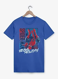 Marvel Spider-Man Brand New Day Blue And Red Upside Down Hero T-Shirt
