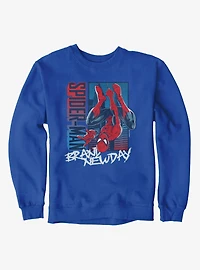 Marvel Spider-Man Brand New Day Blue And Red Upside Down Hero Sweatshirt
