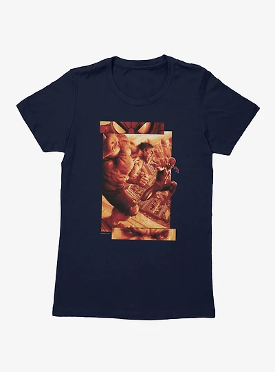 Marvel Spider-Man Brand New Day Stare Down On City Overlook Womens T-Shirt