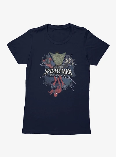 Marvel Spider-Man Brand New Day Web Of Enemies Tarantula Boomerang Hulk Womens T-Shirt