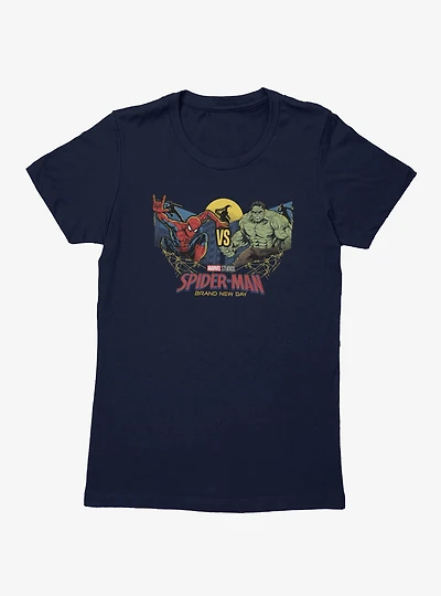 Marvel Spider-Man Brand New Day Vs Hulk Moonlit Fight Womens T-Shirt