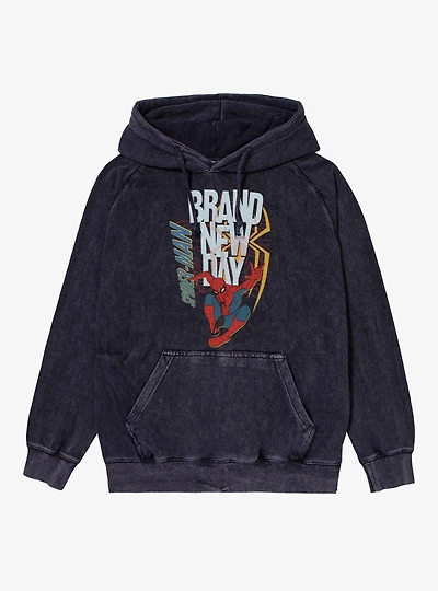 Marvel Spider-Man Brand New Day Webbed Up Vintage Mineral Washed Hoodie