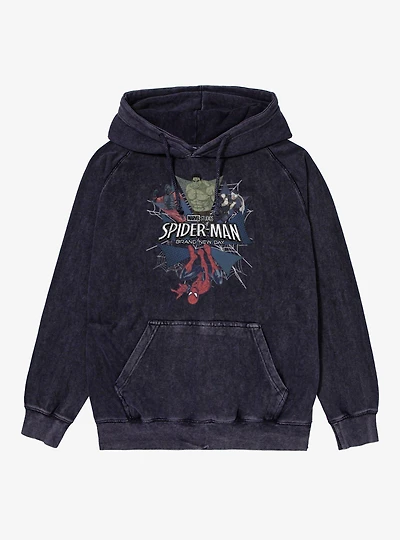 Marvel Spider-Man Brand New Day Web Of Enemies Tarantula Boomerang Hulk Vintage Mineral Washed Hoodie