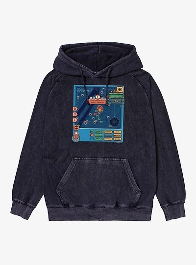 Marvel Spider-Man Brand New Day 8-Bit Map Game Radar Vintage Mineral Washed Hoodie