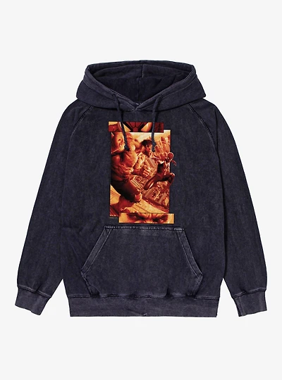 Marvel Spider-Man Brand New Day Stare Down On City Overlook Vintage Mineral Washed Hoodie