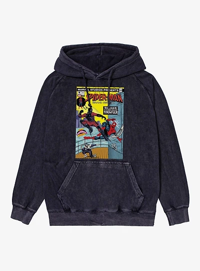 Marvel Spider-Man Brand New Day Danger A Man Called Tarantula Comic Cover Vintage Mineral Washed Hoodie