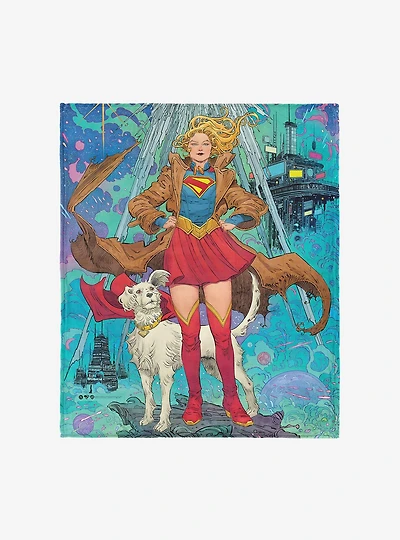 DC Comics Supergirl Pose 50x60" Silk Touch Throw Blanket