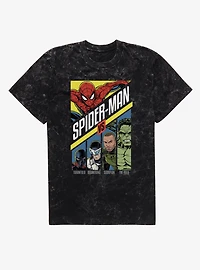 Marvel Spider-Man Brand New Day Vs Tarantula Boomerang Scorpion Hulk Mineral Wash T-Shirt
