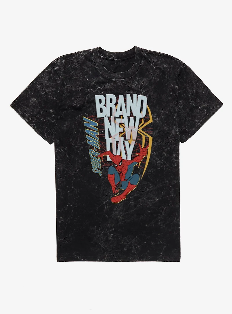 Marvel Spider-Man Brand New Day Webbed Up Mineral Wash T-Shirt